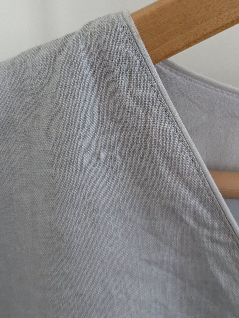 Organic Gray Linen POETRY Boxy Top Short Sleeve | Size 10 | Fully Lined - Picture 10 of 13